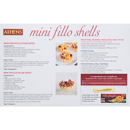 Athens Foods Mini Fillo Dough Shells 15 Per Box 3 Boxes