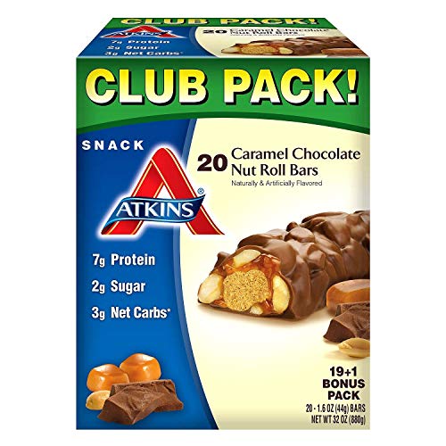 Atkins Snack Bars, Caramel Chocolate Nut Roll, 1.6 Ounce, Specia