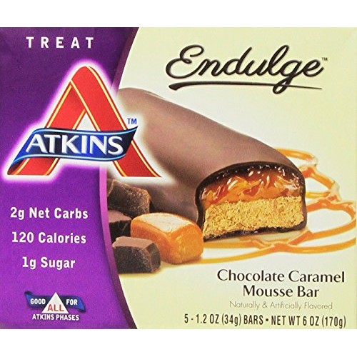 Atkins Endulge Chocolate Caramel Mousse Treat Bar, 1.2 Oz., 5 Co