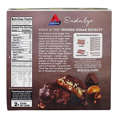 Atkins Endulge Pecan Caramel Clusters, 0.49 Ounce Pack Of 10