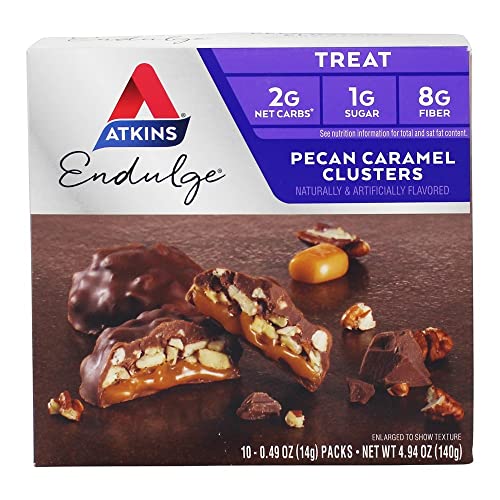 Atkins Endulge Pecan Caramel Clusters, 0.49 Ounce Pack Of 10