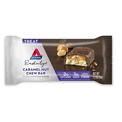 Atkins Endulge Treat, Caramel Nut Chew Bar, Keto Friendly, 10 Co