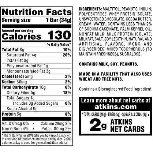 Atkins Endulge Treat, Caramel Nut Chew Bar, Keto Friendly, 10 Co