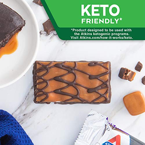 Atkins Endulge Treat Fudge Dessert Bar, Chocolate Caramel, 5 Count
