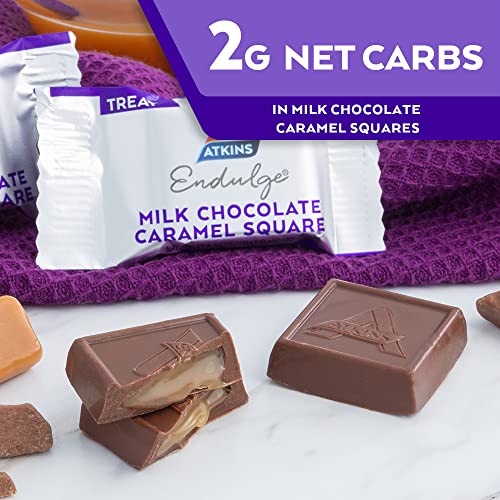 Atkins Endulge Treat Milk Chocolate Caramel Squares. Smooth &Amp; De