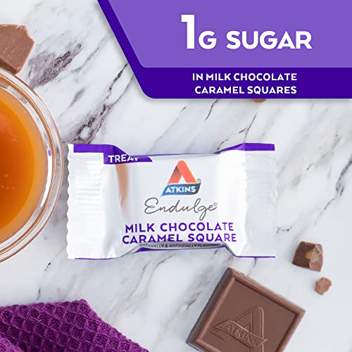Atkins Endulge Treat Milk Chocolate Caramel Squares. Smooth &Amp; De
