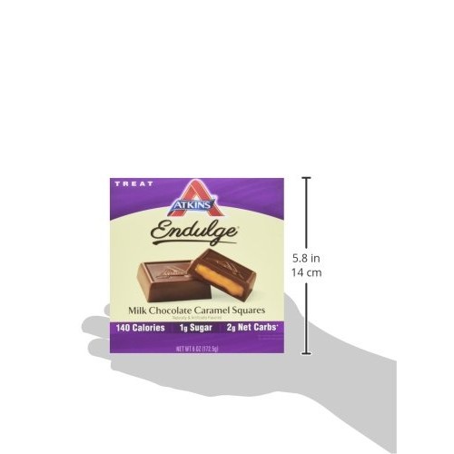 Atkins Endulge Treat Milk Chocolate Caramel Squares. Smooth &Amp; De