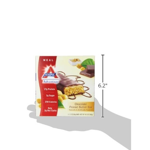 Atkins Advantage Bars, Chocolate Peanut Butter, 5 Count