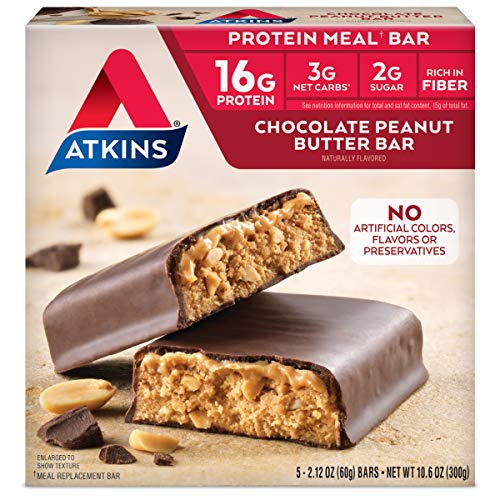 Atkins Advantage Bars, Chocolate Peanut Butter, 5 Count