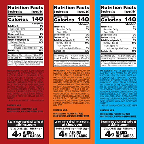 Atkins Protein Chips, Salty Snack Variety Pack, Chipotle Bbq, N