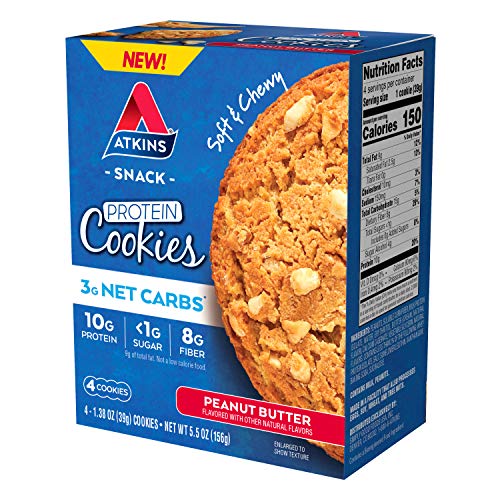 Atkins Protein Cookie Peanut Butter, 4 Count