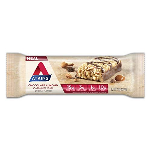 Atkins Protein Meal Bar, Chocolate Almond Caramel, Keto Friendly