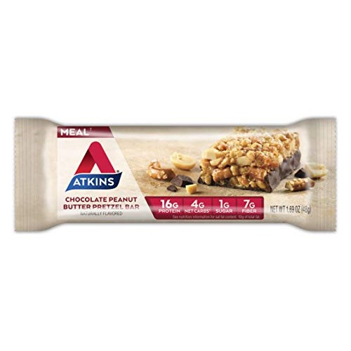 Atkins Protein Meal Bar, Chocolate Peanut Butter Pretzel, 5 Count