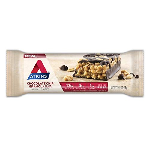 Atkins Protein-Rich Meal Bar, Chocolate Chip Granola, Keto Frien