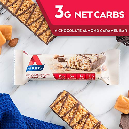 Atkins Protein-Rich Meal Bar, Keto Friendly, Chocolate Almond Ca...