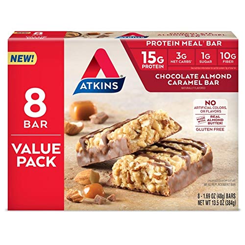 Atkins Protein-Rich Meal Bar, Keto Friendly, Chocolate Almond Ca...