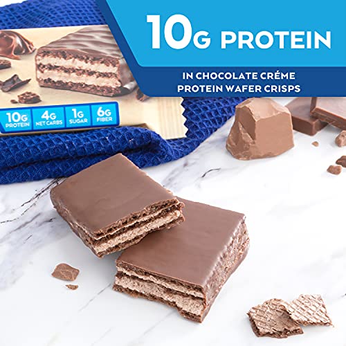 Atkins Protein Wafer Crisps, Chocolate Crème, Keto Friendly, 5 C...
