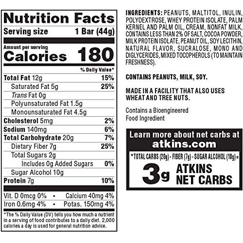 Atkins Snack Bar, Caramel Chocolate Nut Roll, Keto Friendly, 1.5