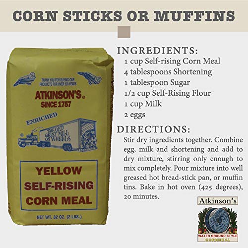 Atkinsons Yellow Self-Rising Corn Meal, 2 Lbs.