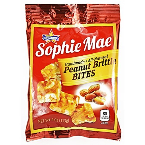 Set Of 3 Sophie Mae Peanut Brittle Bites Candy - 4 Ounce Per Pac