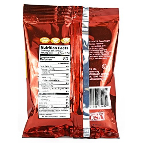 Set Of 3 Sophie Mae Peanut Brittle Bites Candy - 4 Ounce Per Pac