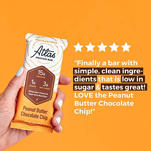 Atlas Bar - Keto Protein Bars, Peanut Butter Chocolate Chip - Hi