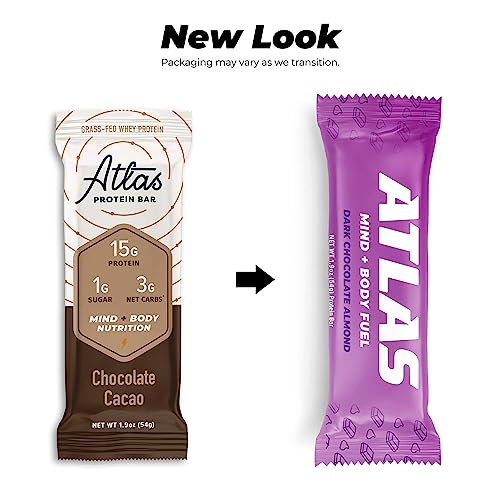 Atlas Protein Bar Mind + Body Fuel, Ultimate Variety, Erythritol...