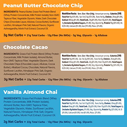 Atlas Protein Bar Mind + Body Fuel, Ultimate Variety, Erythritol...