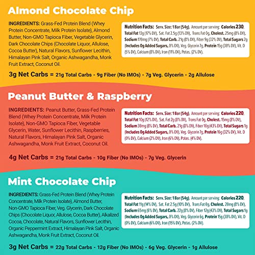 Atlas Protein Bar Mind + Body Fuel, Ultimate Variety, Erythritol...