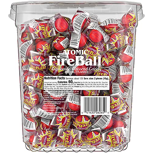 Atomic Fireballs Candy 4.05 Pound Bulk Tub