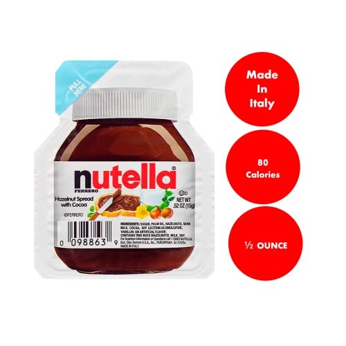Nutella Chocolate Hazelnut Spread Mini Snack Pack to Go. Perfect... Nutella Chocolate Hazelnut Spread Mini Snack Pack to Go. Perfect...