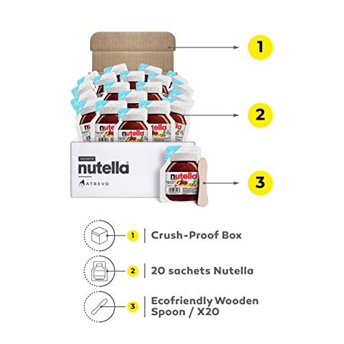 Nutella Chocolate Hazelnut Spread Mini Snack Pack to Go. Perfect... Nutella Chocolate Hazelnut Spread Mini Snack Pack to Go. Perfect...