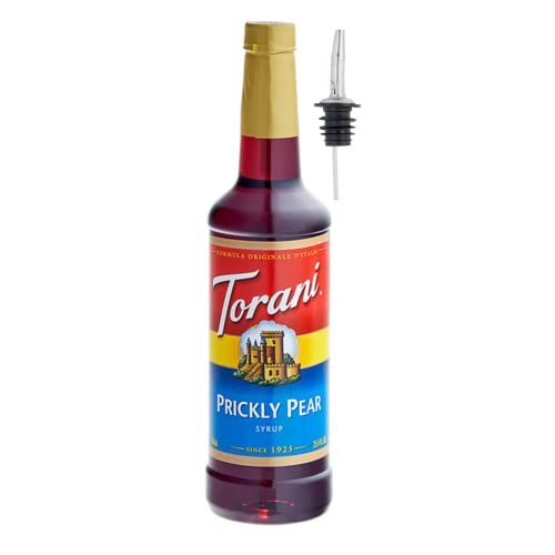 Torani Prickly Pear Syrup Flavoring 750 Ml + Atrevo Pourer Dispe