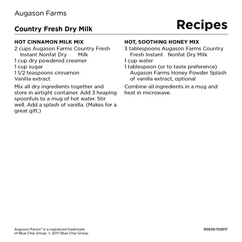 Augason Farms 5-90620 Country Fresh 100% Real Instant Nonfat Dry