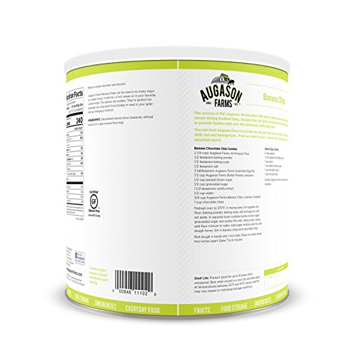 Augason Farms Banana Chips 2 Lbs 1 Oz No. 10 Can