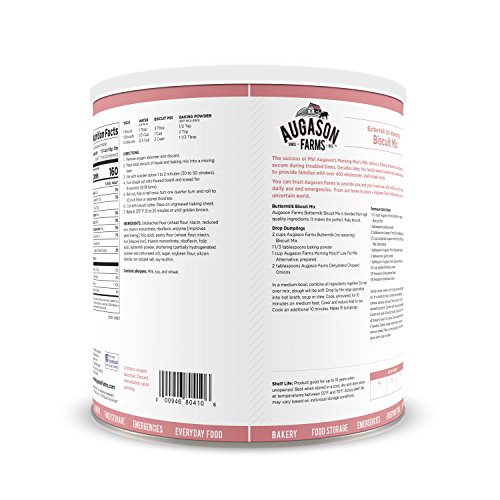 Augason Farms Buttermilk No Leavening Biscuit Mix 2 Lbs 15 Oz