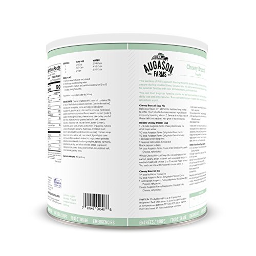 Augason Farms Cheesy Broccoli Soup Mix 3 Lbs 5 Oz No. 1 Can