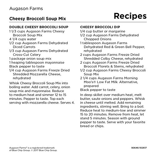 Augason Farms Cheesy Broccoli Soup Mix 3 Lbs 5 Oz No. 1 Can
