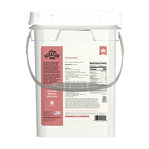Augason Farms Cornmeal 22 Pound Pail
