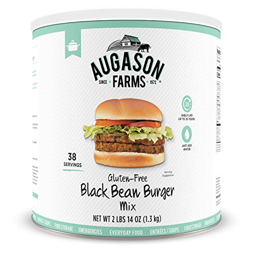 Augason Farms Gluten-Free Black Bean Burger 2 Lbs 14 Oz No. 10 Can