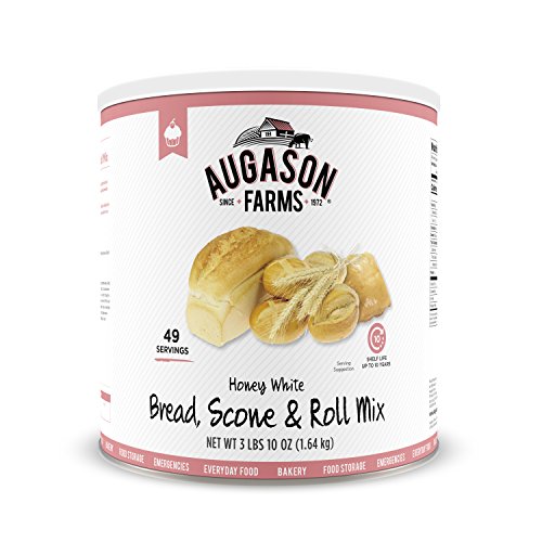 Augason Farms Honey White Bread Scone &Amp; Roll Mix 3 Lbs 10 Oz No.