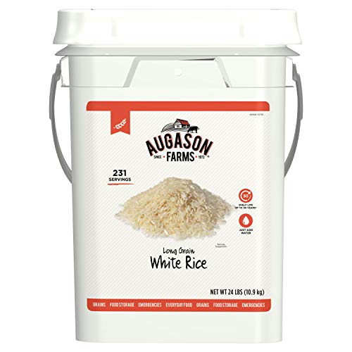 Augason Farms Long Grain White Rice Emergency Food Storage 24 Po...