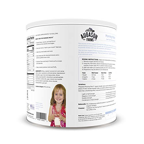 Augason Farms Morning Moos Low Fat Milk Alternative 3 Lbs 8 Oz