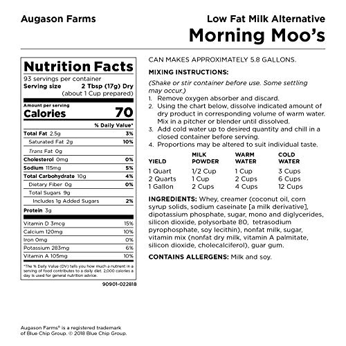 Augason Farms Morning Moos Low Fat Milk Alternative 3 Lbs 8 Oz