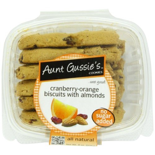 Aunt Gussies No Sugar Added Cranberry-Orange Biscotti with Almo...