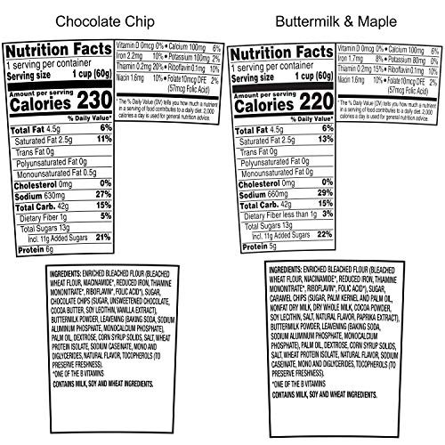 Quaker Aunt Jemima Pancake Cups, 2 Flavor Variety Pack,12 Count