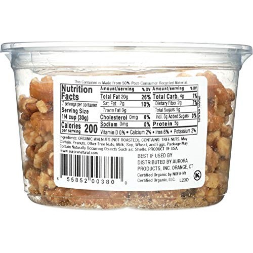 Aurora Products Organic Walnut Halves, 7 Oz