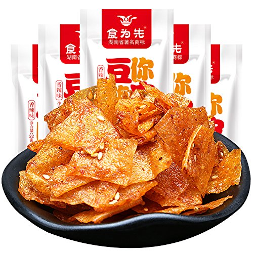 Snacks,Appetizers 食为先鸡腿手工辣条豆皮80后怀旧麻辣豆腐干零食大