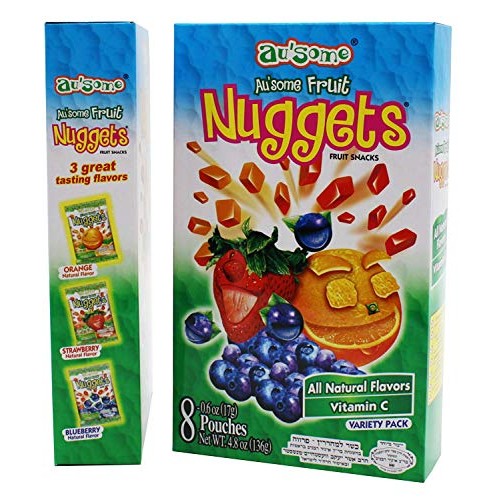 Fruit Juice Nuggets Gift Box Snack - 3 Boxes Of 8 Pack - Kosher Fruit Juice Nuggets Gift Box Snack - 3 Boxes Of 8 Pack - Kosher