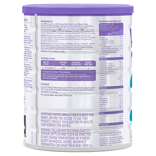 Bubs Goat Milk Follow On Formula Stage 2, Babies 6-12 Months, Ma